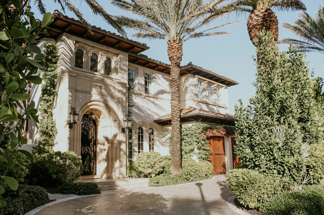 luxury celebrity villa exterior